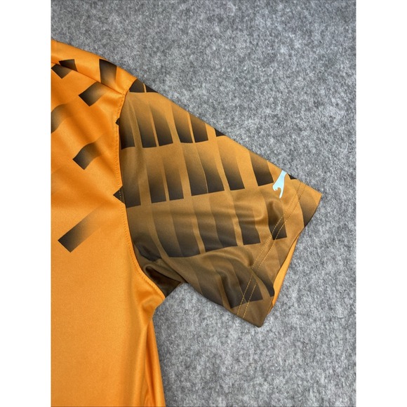 Slazenger Golf Polo Shirt Men Medium Orange Geometric Lightweight Casual Classic - Picture 5 of 10